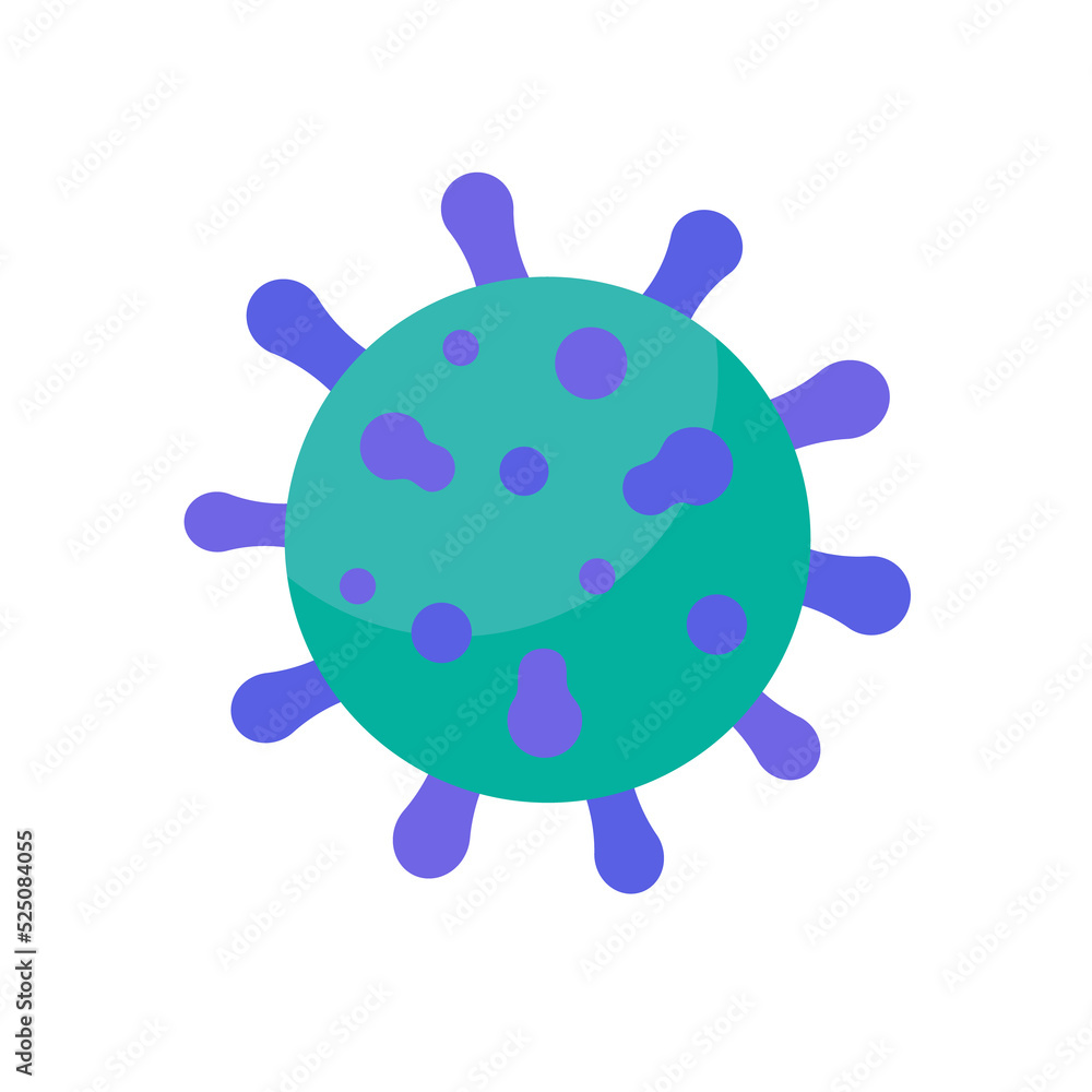 Covid-19 icon Viruses that are spread through coughing or sneezing Simple flat design Covid-19 icon Viruses that are spread through coughing or sneezing Simple flat design