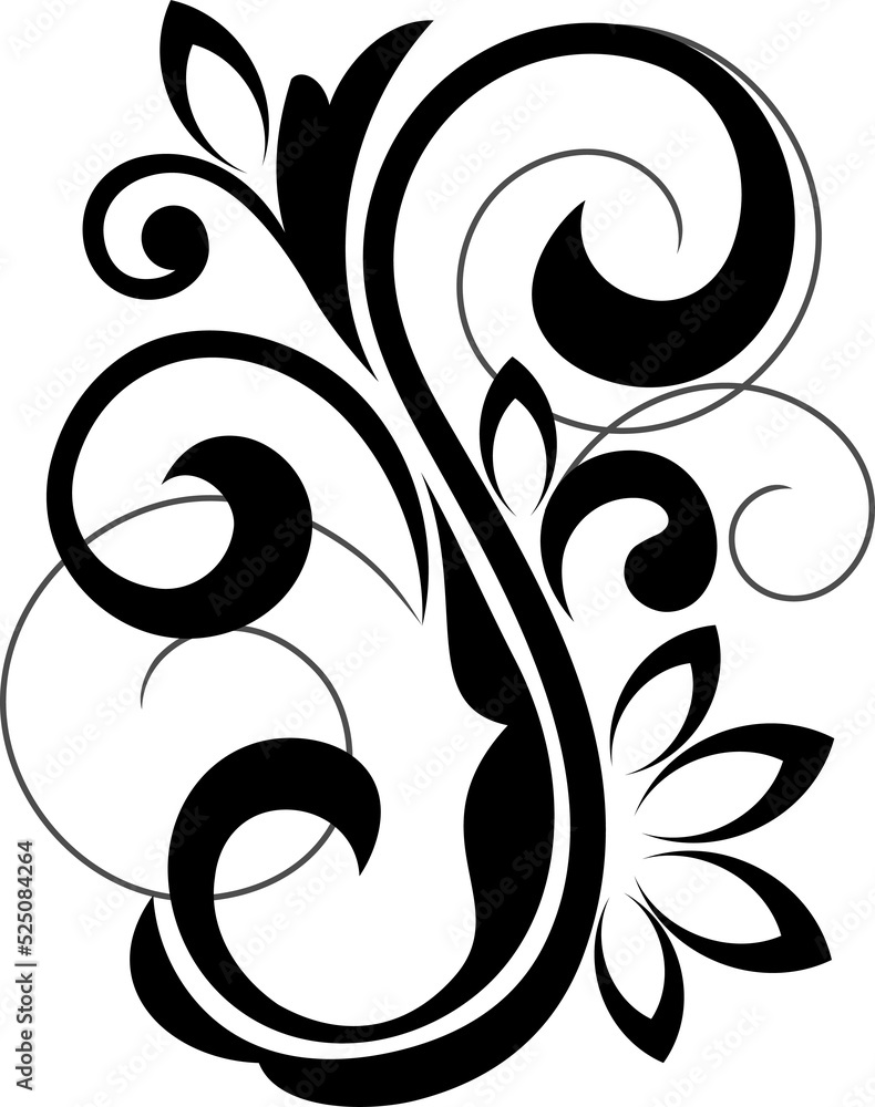 Flourish embellishment vector floral element Flourish embellishment vector floral element