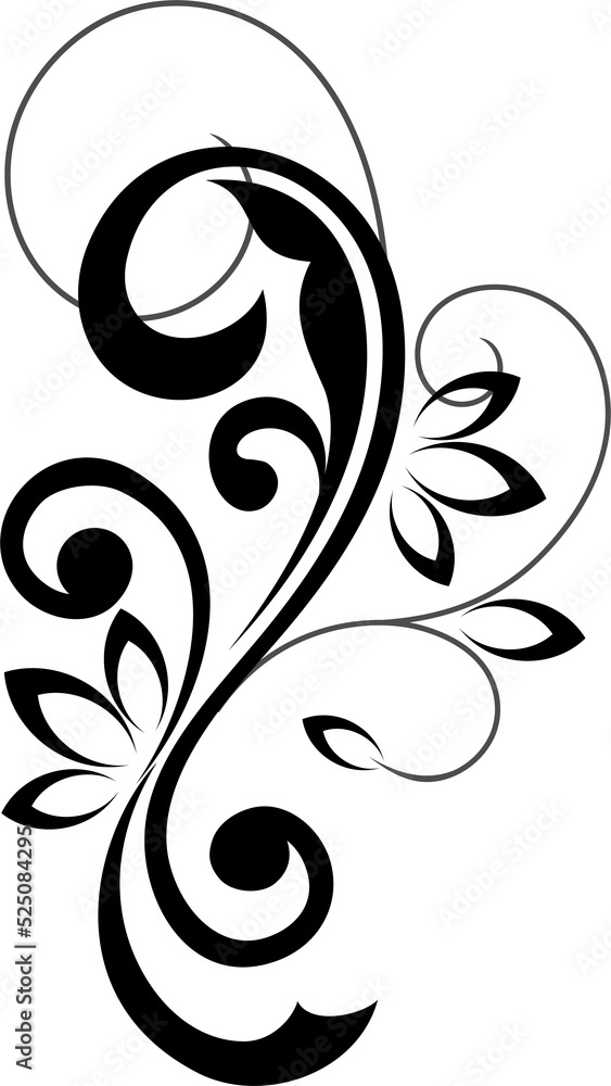Flourish embellishment vector floral element Flourish embellishment vector floral element