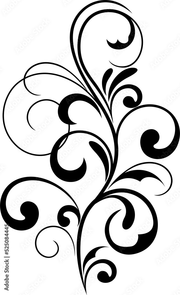 Flourish embellishment vector floral element Flourish embellishment vector floral element