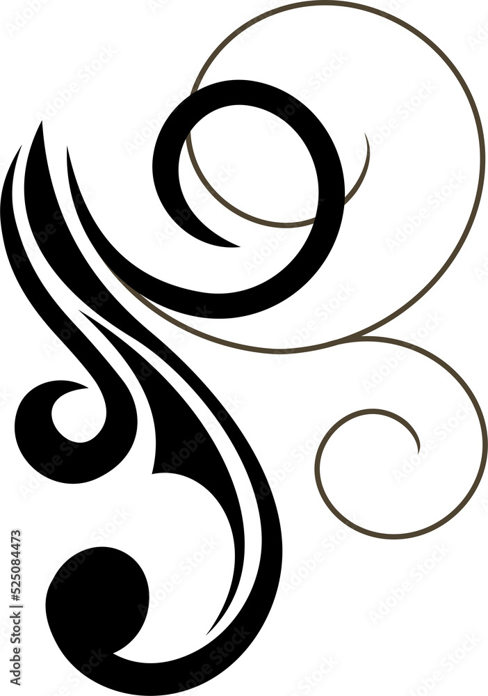 Flourish embellishment vector floral element Flourish embellishment vector floral element