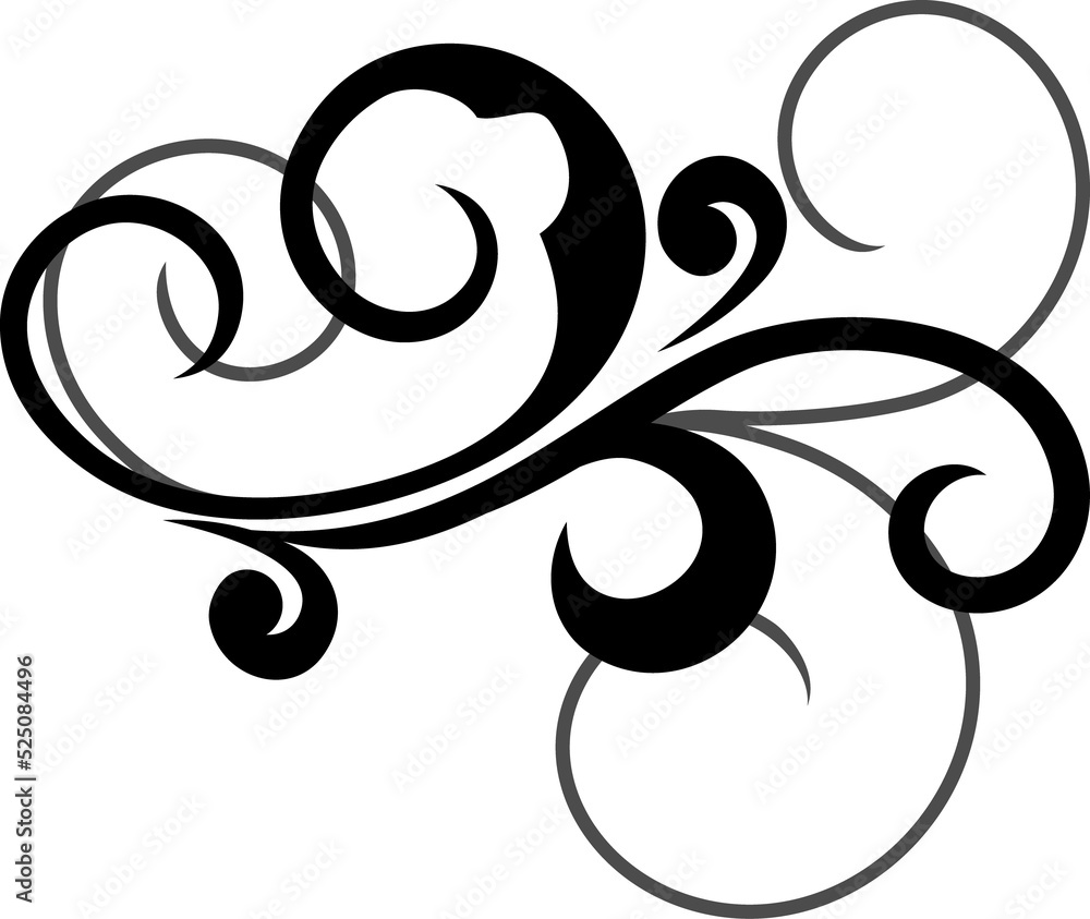Flourish embellishment vector floral element Flourish embellishment vector floral element