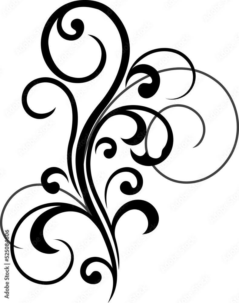 Flourish embellishment vector floral element Flourish embellishment vector floral element