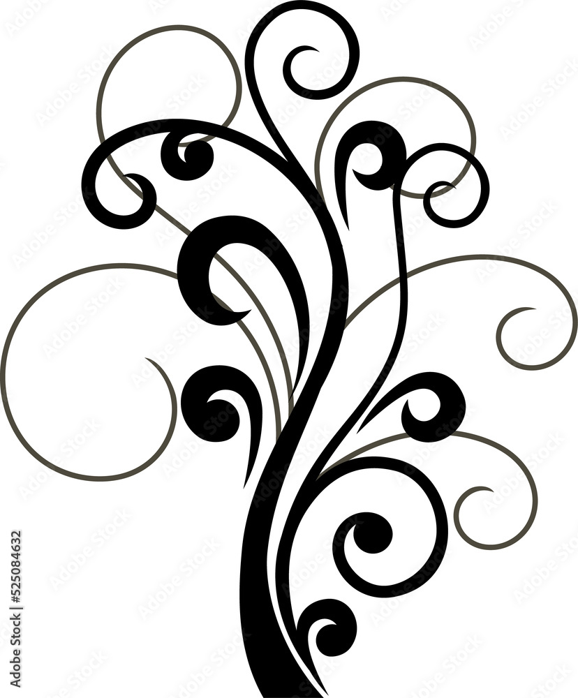 Flourish embellishment vector floral element Flourish embellishment vector floral element