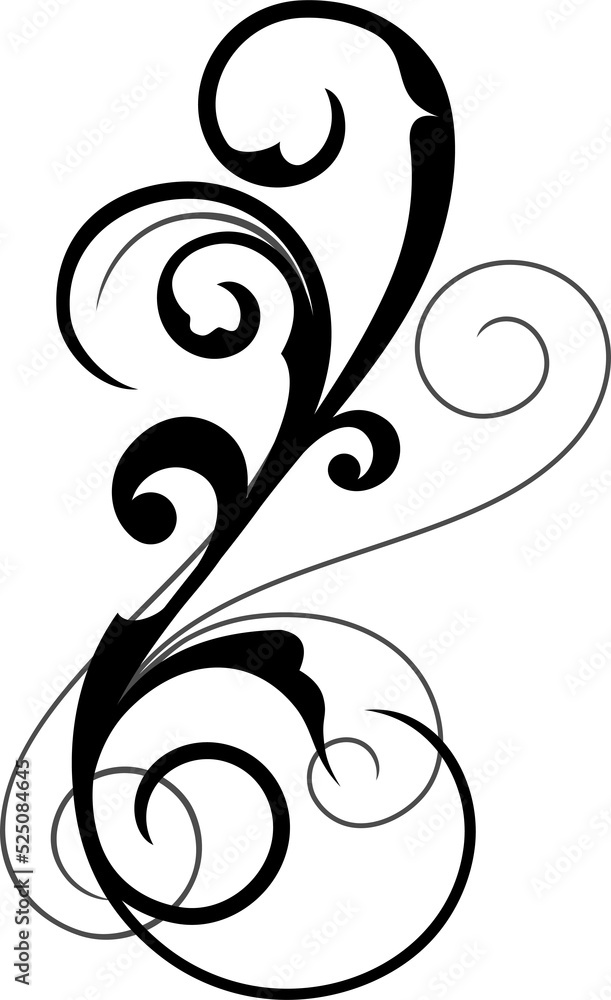 Flourish embellishment vector floral element Flourish embellishment vector floral element