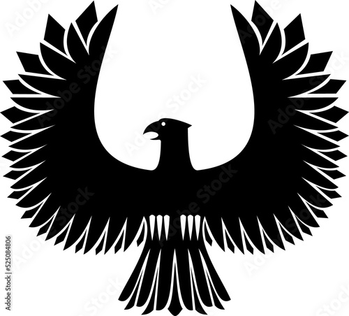 Falcon bird, isolated heraldry eagle