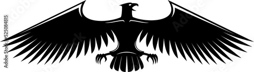 Falcon bird  isolated heraldry eagle