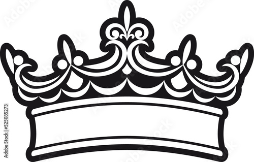 Crown outline icon isolated royal treasure