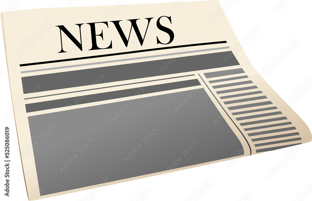 Morning newspaper flat vector illustration Morning newspaper flat vector illustration