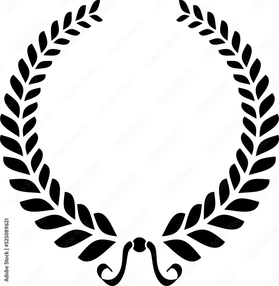 Victory symbol, isolated laurel wreath Victory symbol, isolated laurel wreath