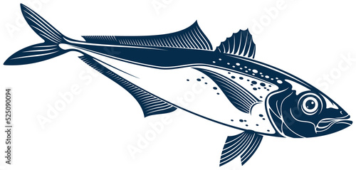 Bluefish mascot isolated mackerel tuna fish icon