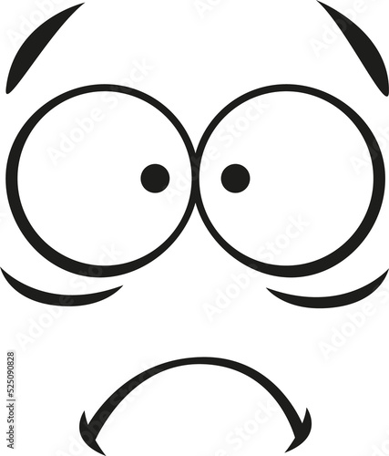 Valokuva Disappointed emoticon isolated frustrated emotion