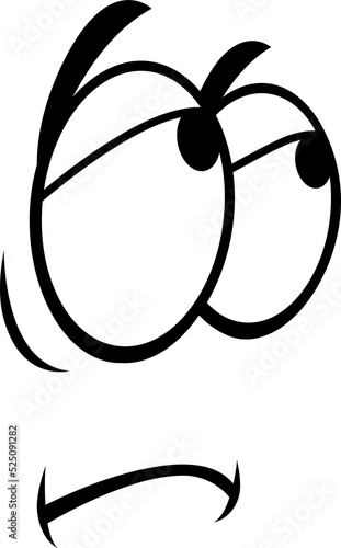 Photos Dissatisfied emoji expression isolated, side view