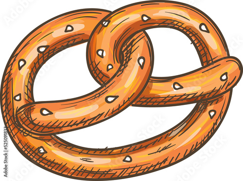 Obraz na płótnie Crispy bretzel or pretzel with salt