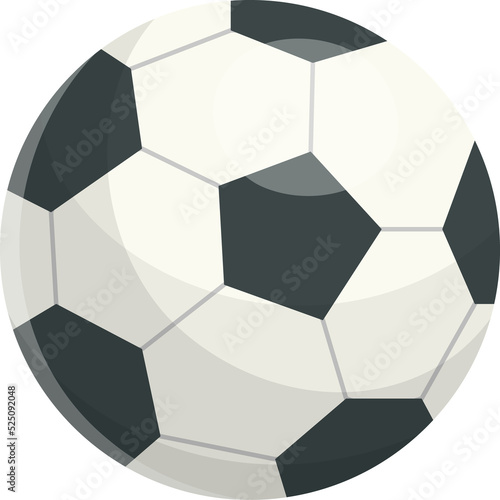 Soccer ball isolated football equipment. Vector