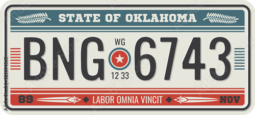 Car license plate for vehicle signboard vector © Vector Tradition