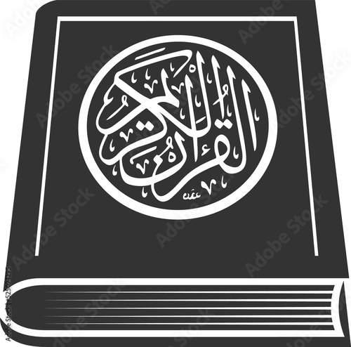 Koran book with arabic calligraphy Holy Quran photo