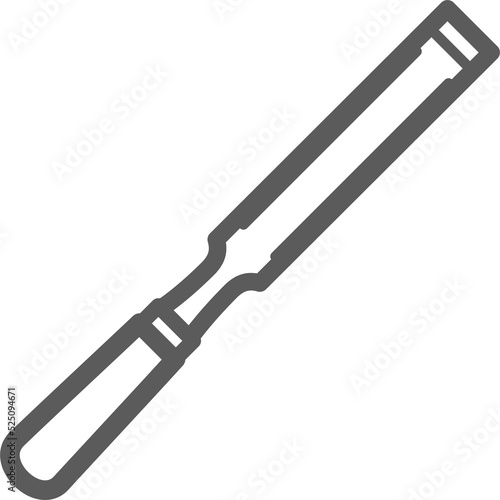 Obraz na płótnie Metalworking and woodworking tool isolated chisel
