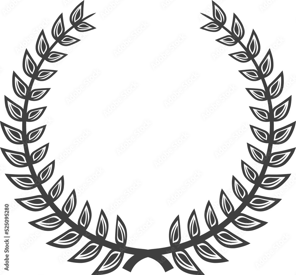 Victory symbol, isolated laurel wreath Victory symbol, isolated laurel wreath