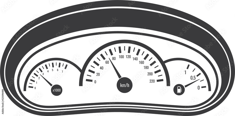 Fototapeta premium Speedometer car auto or speed meter gauge