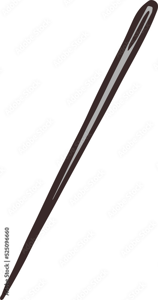 Sewing needle sketch, dressmaking and tailor item Sewing needle sketch, dressmaking and tailor item