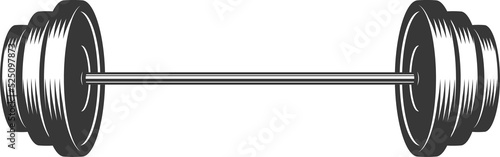 Obraz na plátně Exercise equipment, weight training barbell icon