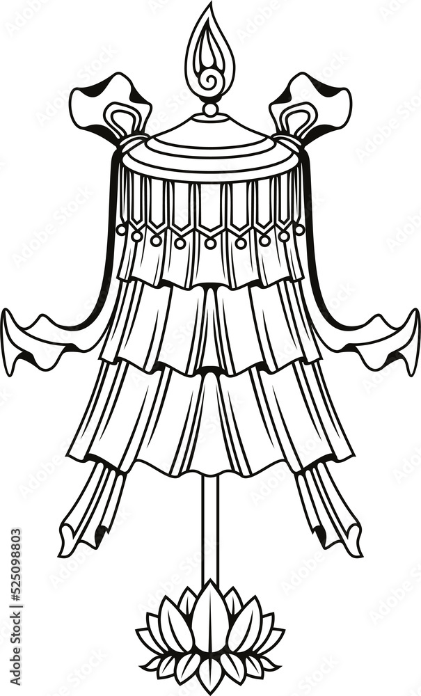 Buddhism religious symbol, Dhvaja flag vector icon Buddhism religious symbol, Dhvaja flag vector icon