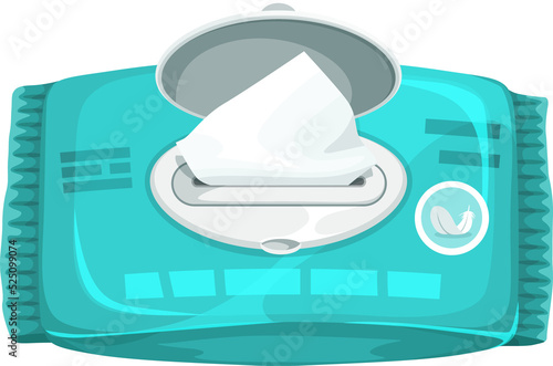 Wet wipes tissues isolated antibacterial napkins