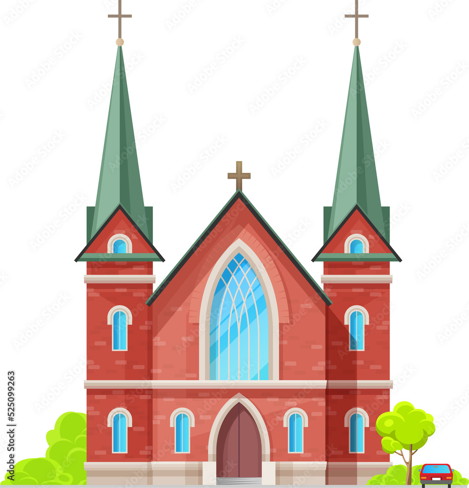 Fototapeta premium Monastery Christian religion building isolated