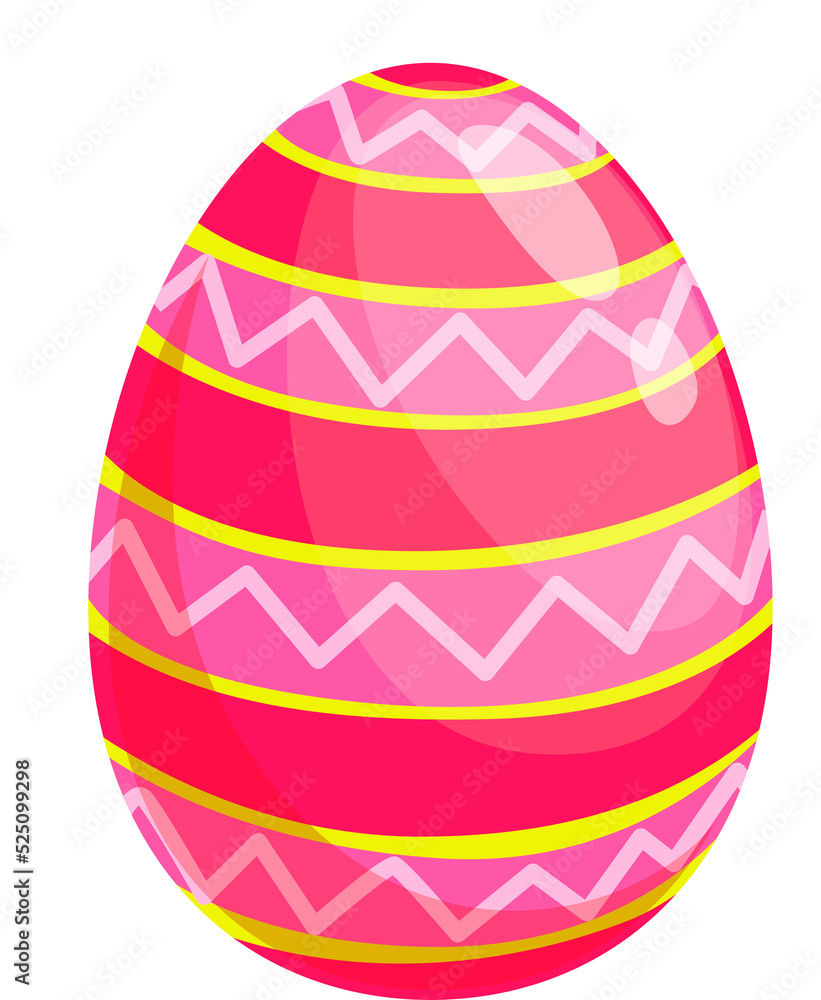 Paschal symbol Easter egg in foil isolated gift Stock Illustration