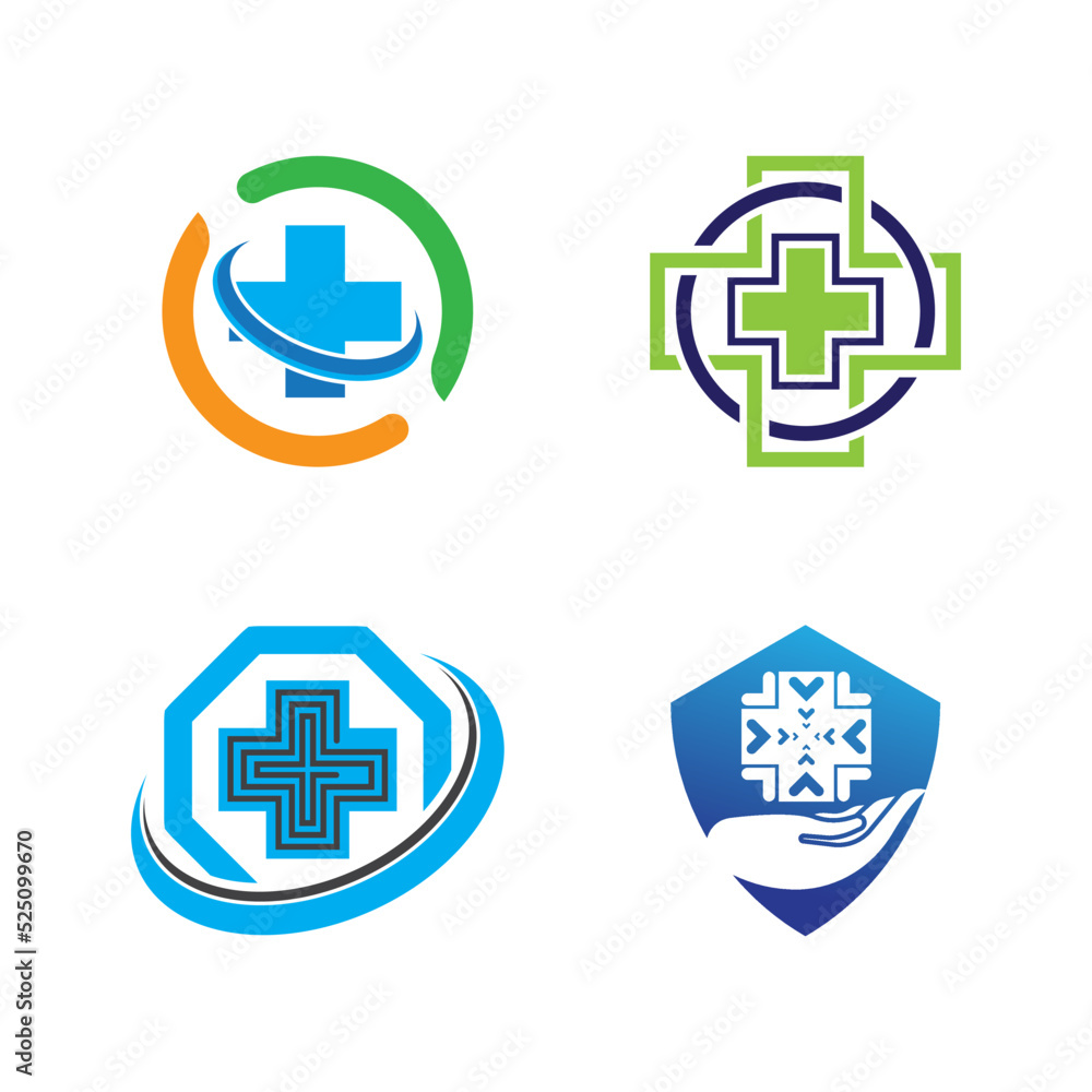 Health medical logo template vector Health medical logo template vector