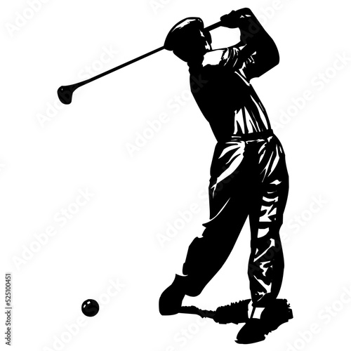 Silhouette golfer ball