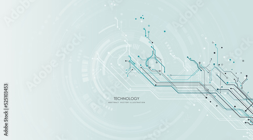 Circuit board futuristic technological processes digital technology background vector illustration 