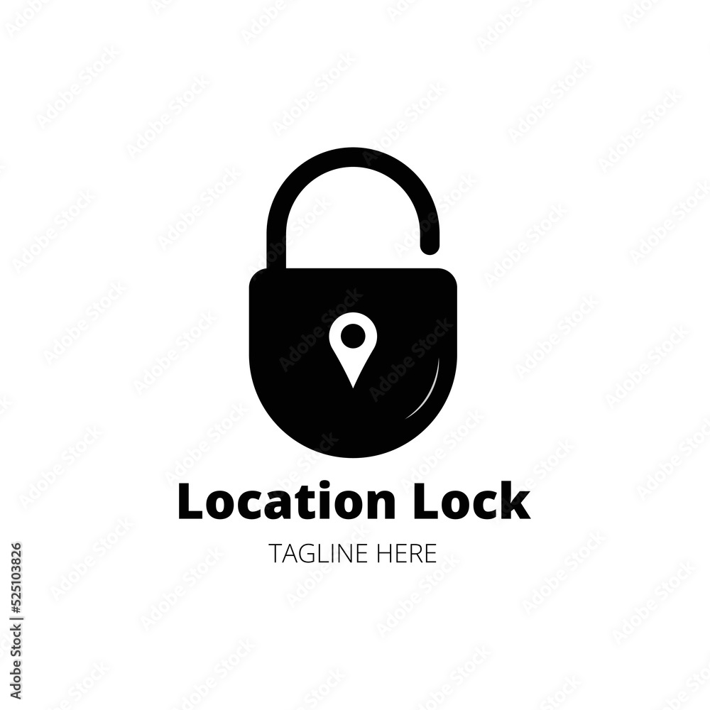 Location lock logo design vector Location lock logo design vector