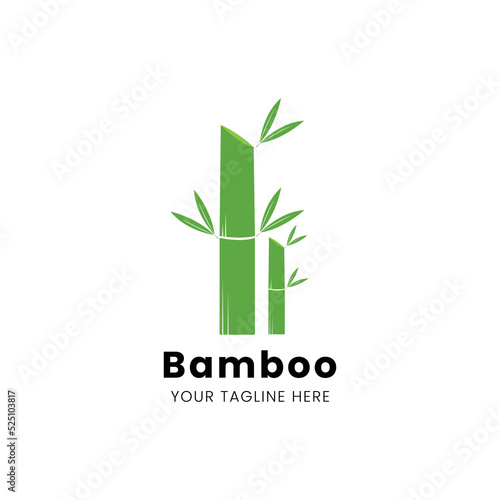 Fototapeta Naklejka Na Ścianę i Meble -  Bamboo trees logo design template