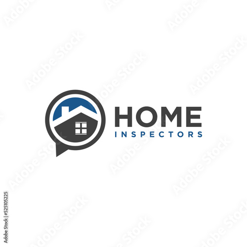 Home Inspector Real Estate Vector Logo