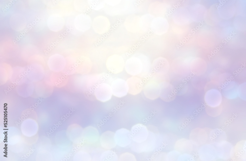 Light bokeh flares motion blur background iridescent lilac blue colors. Shiny pearlescent fantasy sky backdrop. Light bokeh flares motion blur background iridescent lilac blue colors. Shiny pearlescent fantasy sky backdrop.