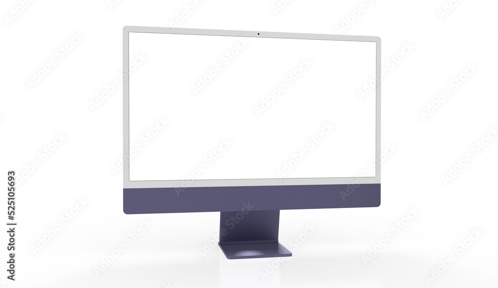 Mockup of modern desktop computer isolated Mockup of modern desktop computer isolated