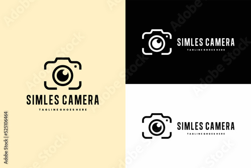 simple camera logo, photography logo design template