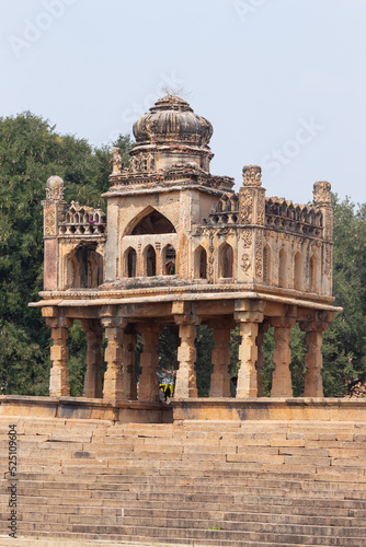 The Beautiful Santhebennur Pukhkarani, The Stone Bath Well, Build in Santhebennur, Channagiri, Karnataka, India.