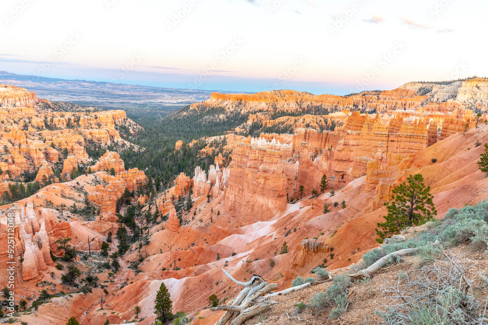 scenic view to the hoodoos in the Bryce Canyon national Park, Utah, scenic view to the hoodoos in the Bryce Canyon national Park, Utah,