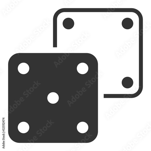 Craps casino icon. Cambling game. Flat style vector illustration isolated on white background photo