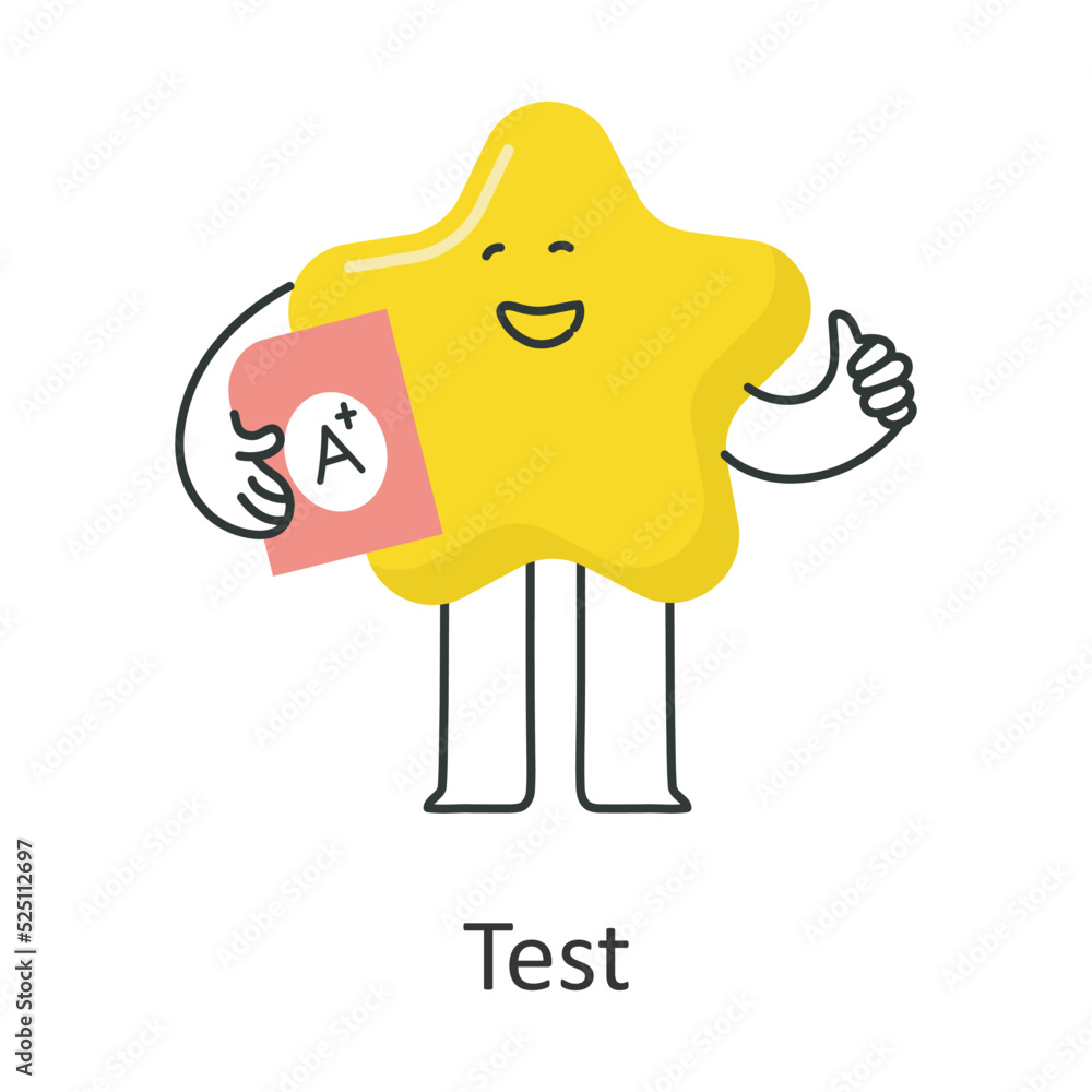 Test vector illustration isolated on white background. Flat ...