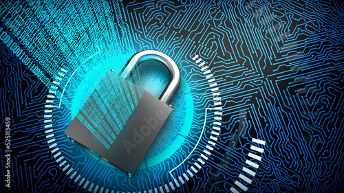 Data protection, Cyber Security, Privacy Business Internet Technology Concept. 3D illustration	
