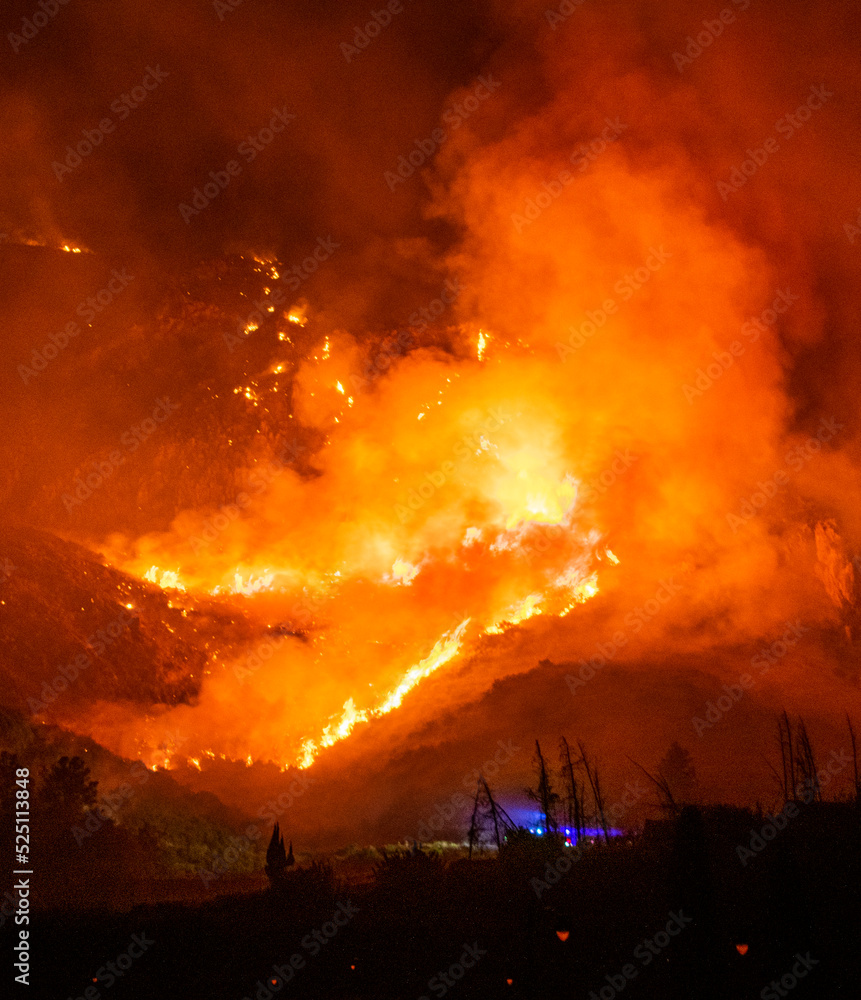 incendio forestal verano España, montaña