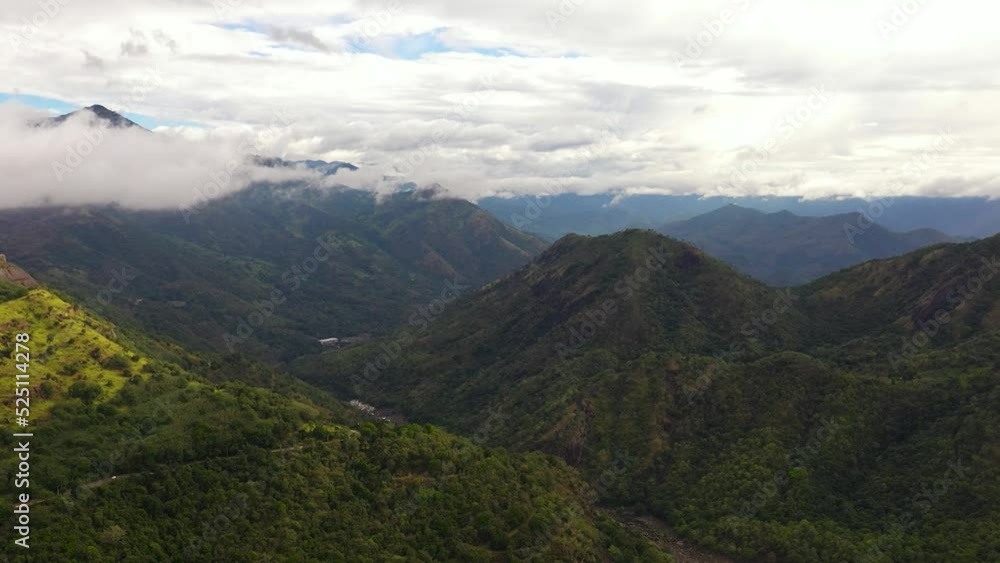 Tropical mountain range and mountain slopes with rainforest. Sri Lanka. Tropical mountain range and mountain slopes with rainforest. Sri Lanka.