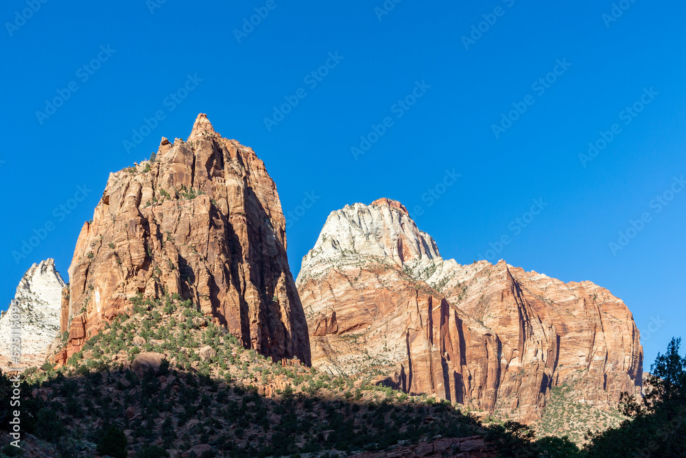 mountain landscape in the zion national park, Utah, USA mountain landscape in the zion national park, Utah, USA