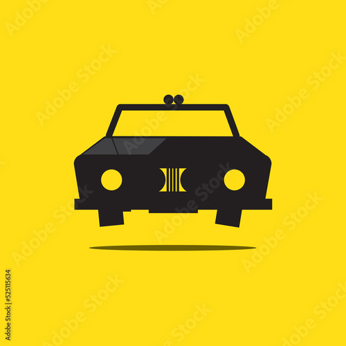 car silhouette for emoticon, vector logo icon