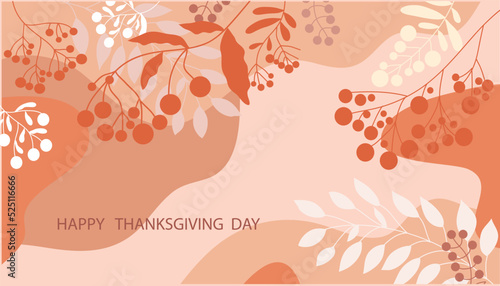 
Happy Thanksgiving day - template autumn festive .Happy thanksgiving day with autumn leaves.  Vector illustration.
