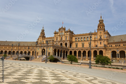 Plaza de Espana in Seville in Spain. One of the most spectacular monuments in the world and one of the best buildings of Andalusian regionalism.